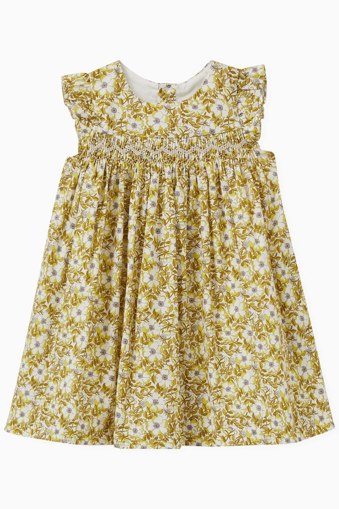 

Clothibis Liberty Print Dress in Organic Cotton, Green