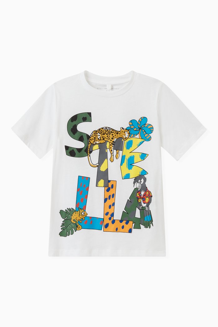

Logo Animals T-shirt in Cotton, White
