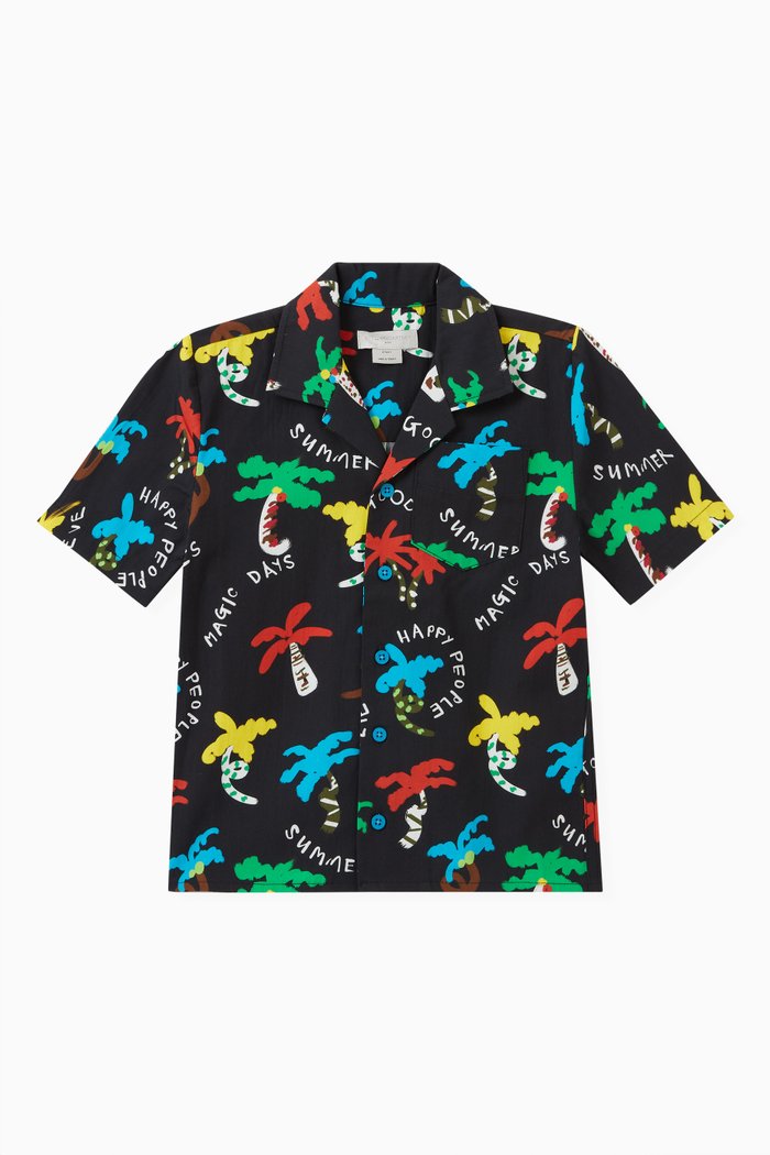 

Palm Trees T-shirt in Cotton, Black