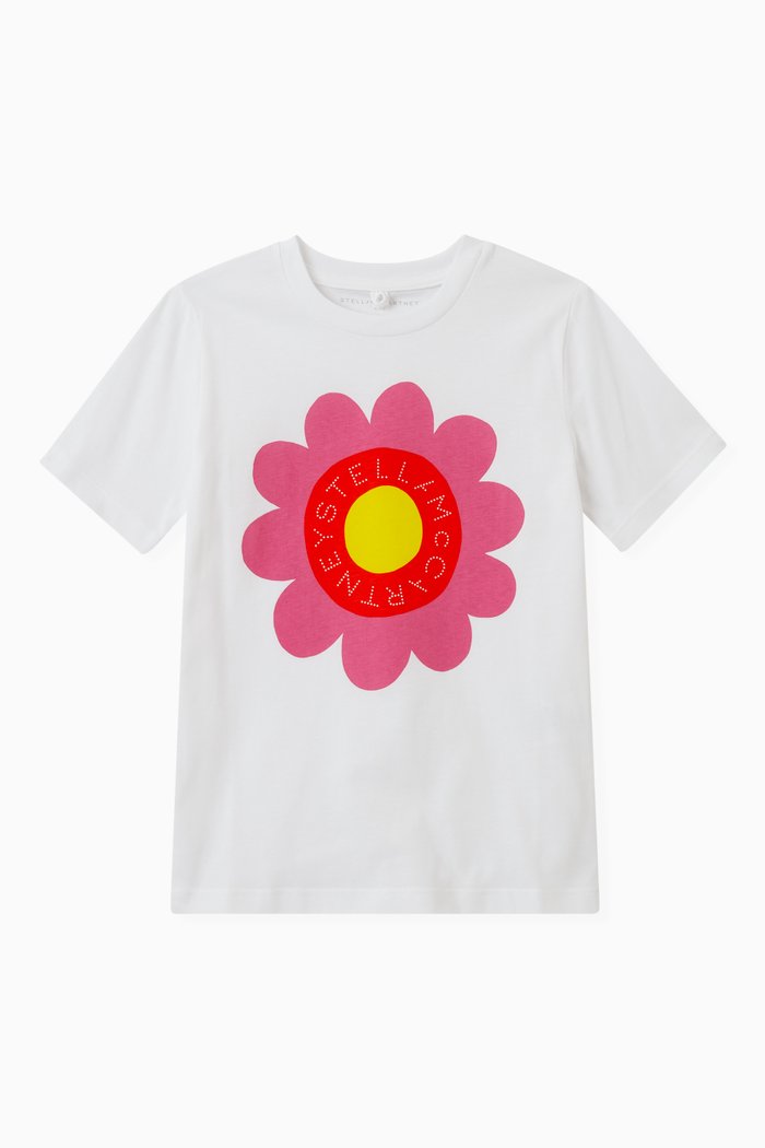 

Flower T-shirt in Cotton, White