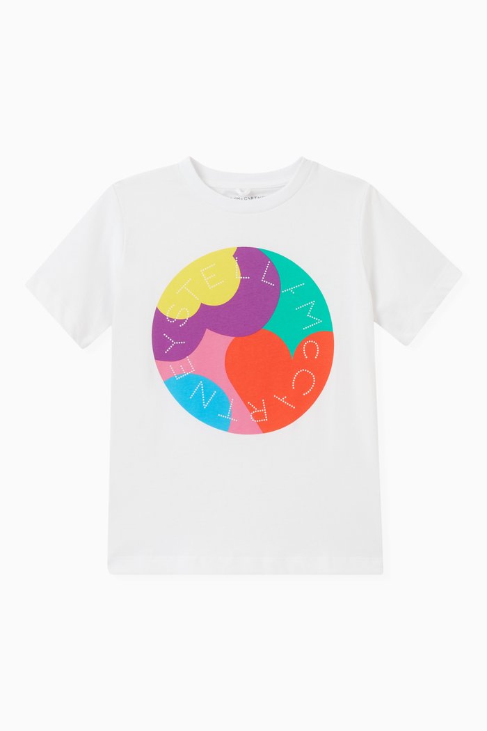 

Logo Heart T-shirt in Cotton, White