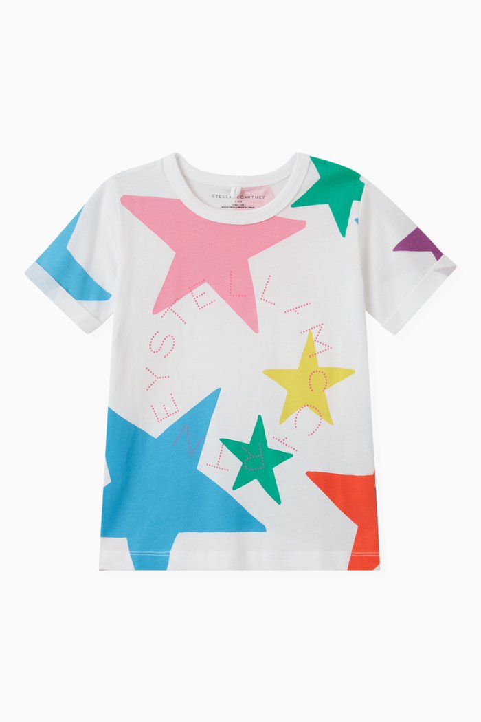 

Logo Stars T-shirt in Cotton, White