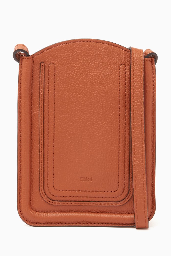 

Marcie Phone Pouch in Leather, Brown