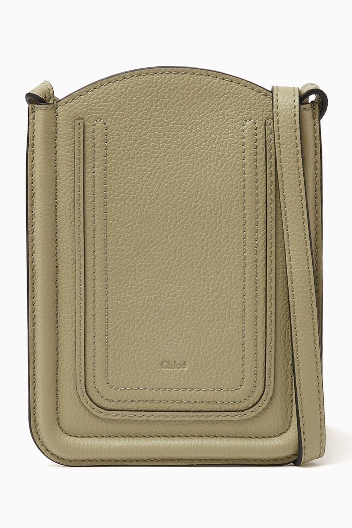 

Marcie Phone Pouch in Leather, Green
