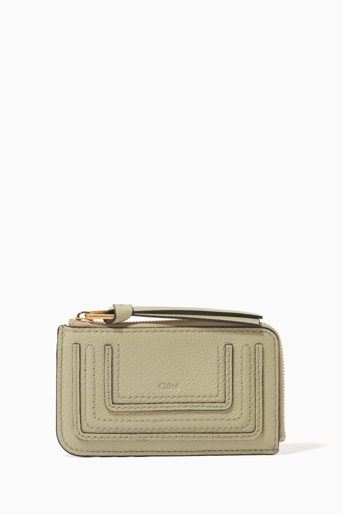 

Marcie Small Coin Purse in Grainy Calfskin, Green