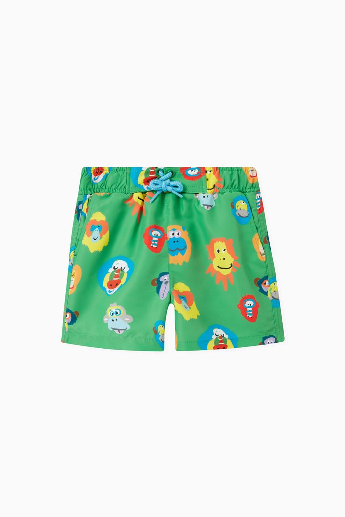 

Monkey Swim Shorts in Polyester, Green