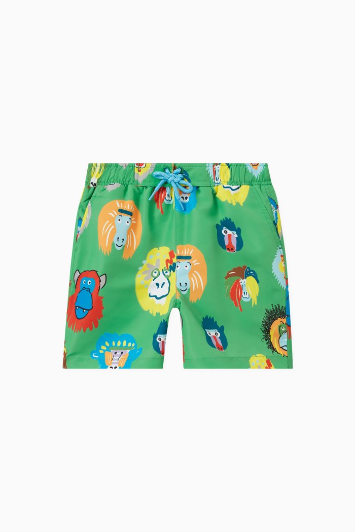

Monkey Swim Shorts in Polyester, Green