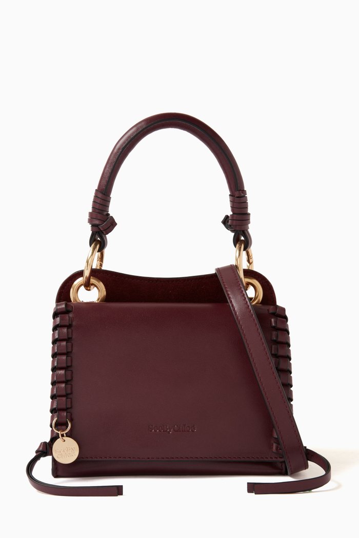 

Mini Tilda Crossbody Bag in Smooth Leather, Burgundy