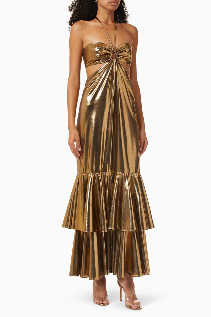 

Espuma De Mar Maxi Dress, Gold