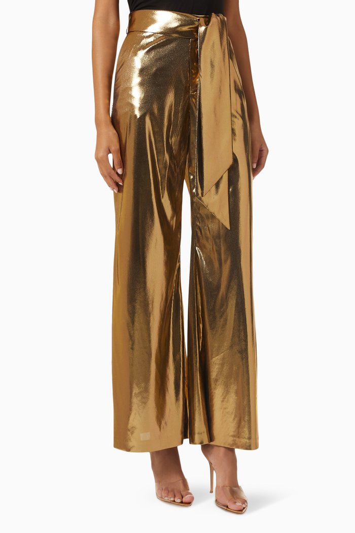 

Manglar Wide-Leg Pants, Gold