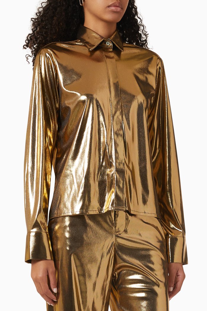 

Mara Metallic Shirt, Gold