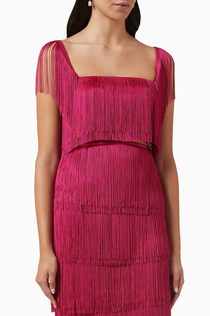 

Lluvia Fringe Top, Pink