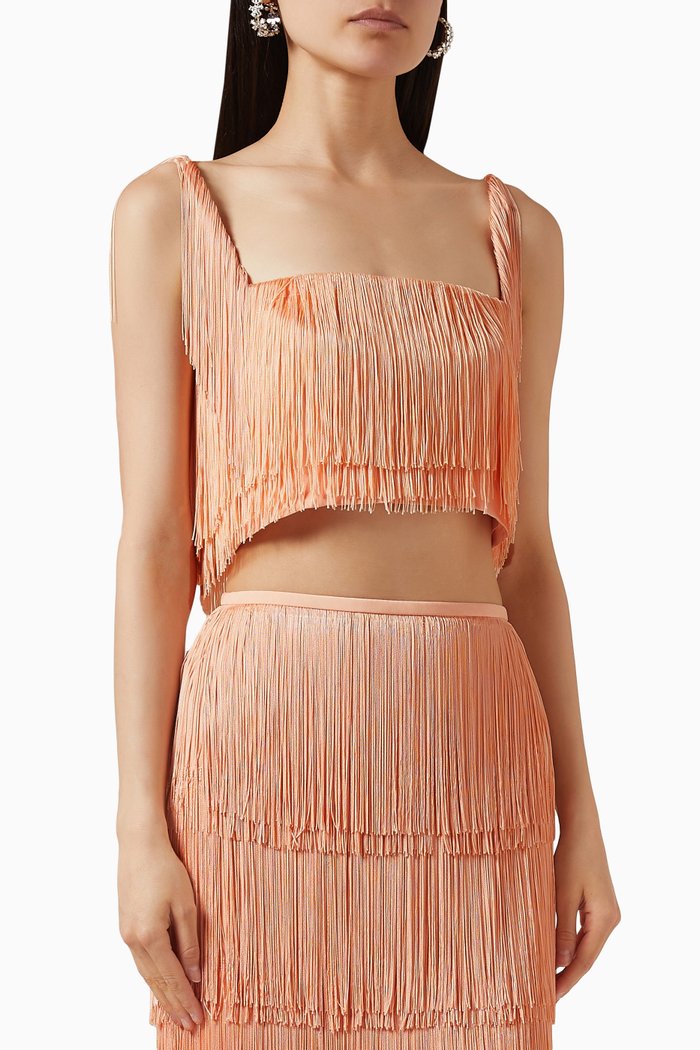 

Lluvia Fringe Top, Orange