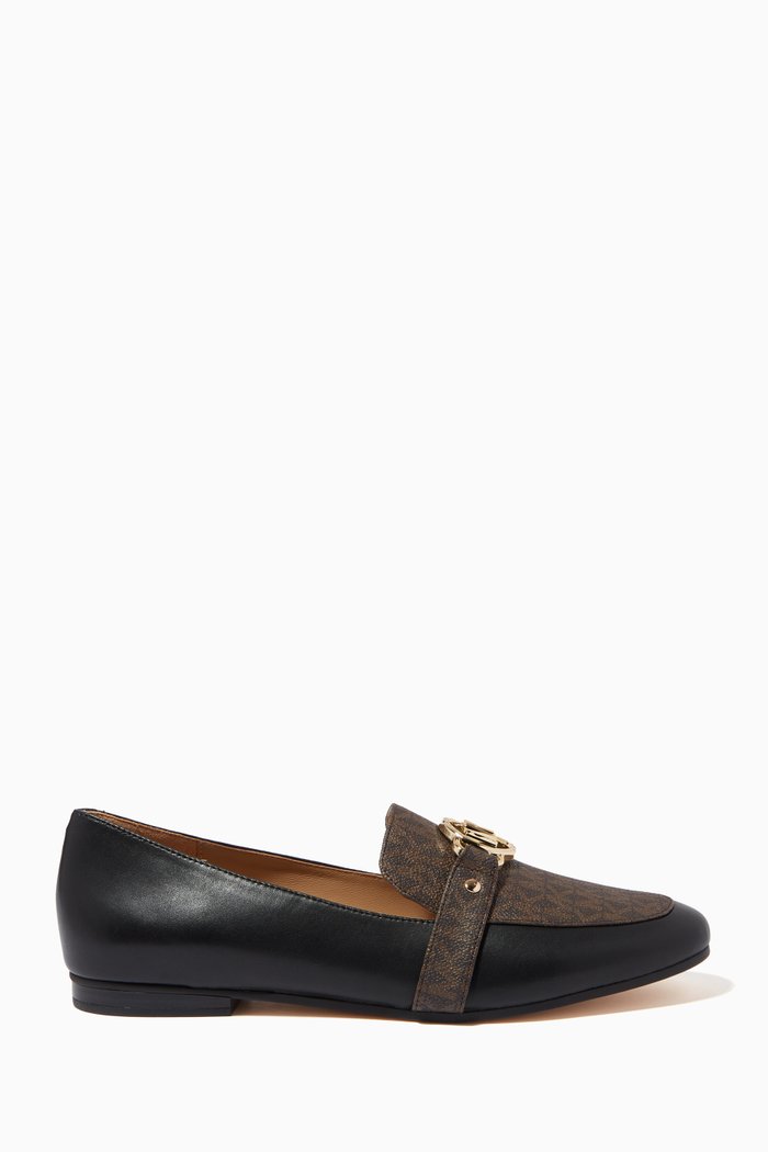 Rory Loafers in Leather & Canvas, Multicolour