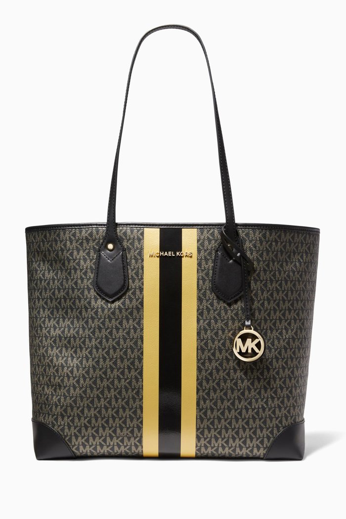 

Large Eva Logo-striped Tote Bag in Coated-canvas, Multicolour