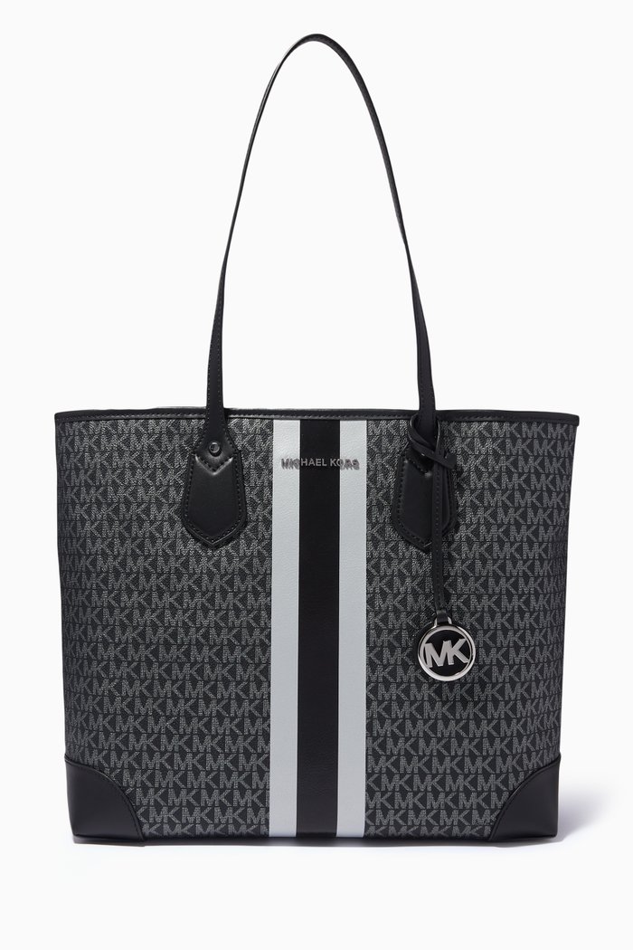 

Large Eva Logo-striped Tote Bag in Coated-canvas, Multicolour