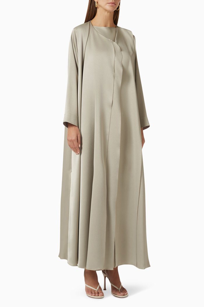 

Abaya Set in Satin, Brown