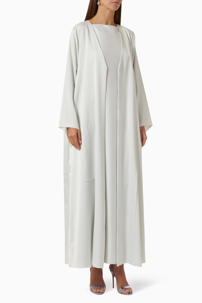 

Abaya & Dress Set, White