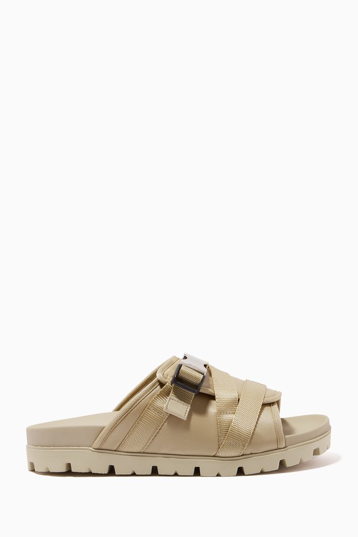 

Multi Strap Slides in Nylon, Neutral