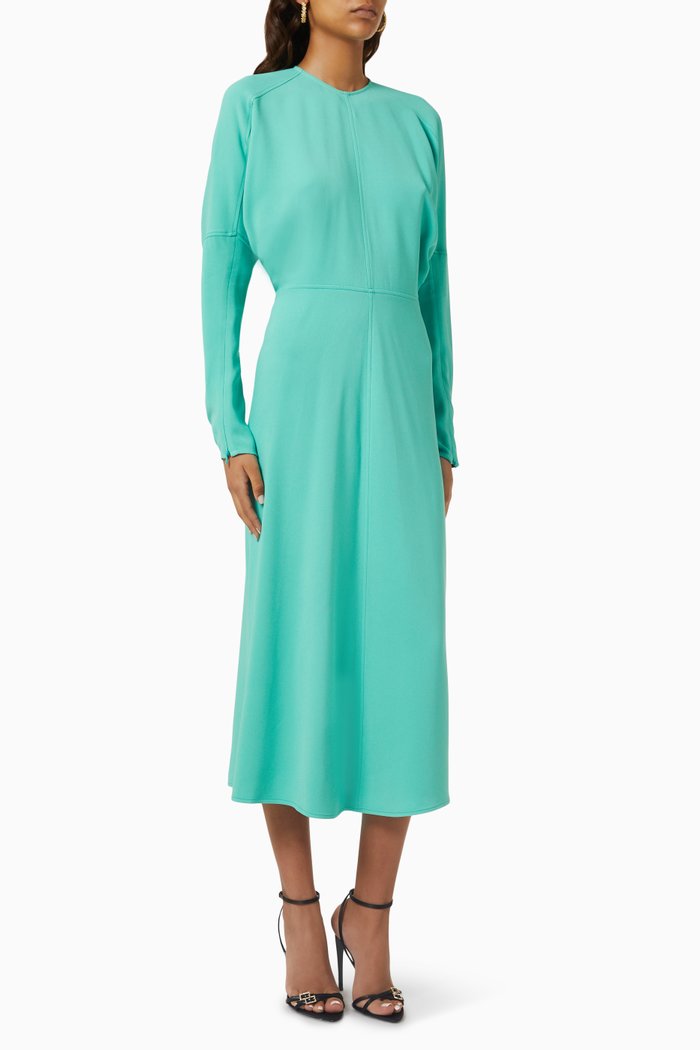 

Dolman Midi Dress In Viscose-knit, Blue