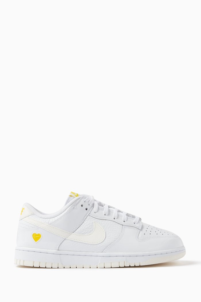 

Valentine's Day Dunk Low Sneakers in Leather, Yellow