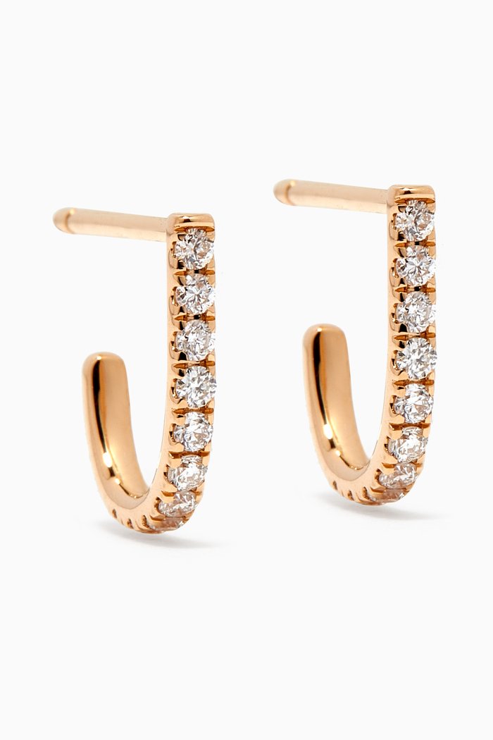 

Slim Diamond Huggies in 18kt Gold, White