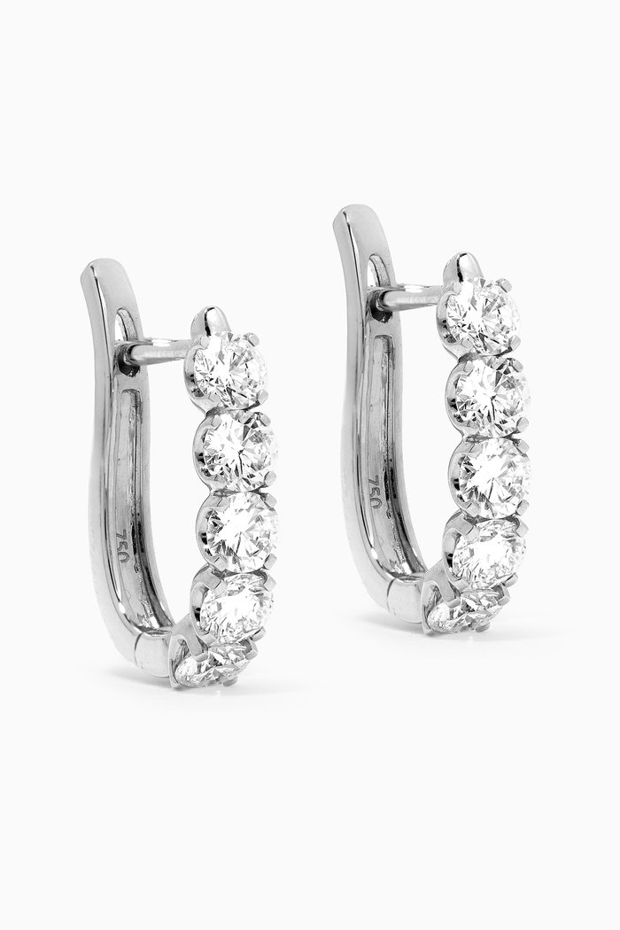 

Cascade Diamond Earrings in 18kt White Gold