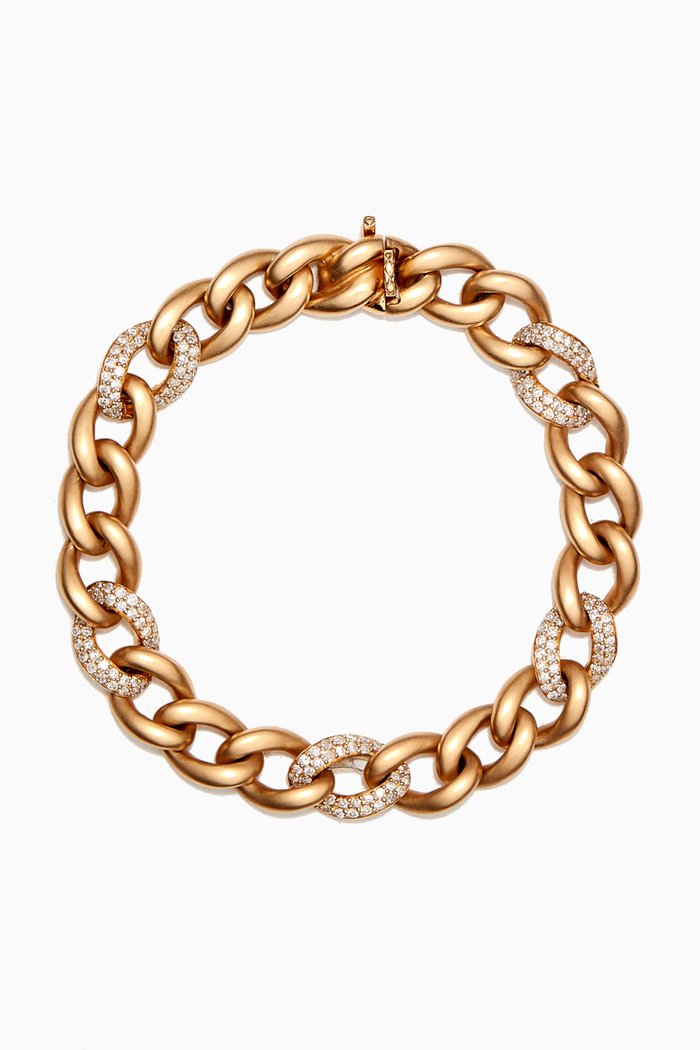 

Chain Link Diamond Bracelet in 18kt Gold, Yellow