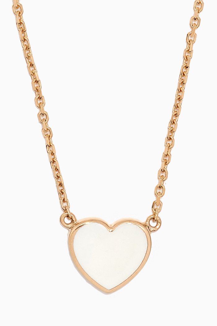 

Heart Enamel Necklace in 18kt Yellow Gold