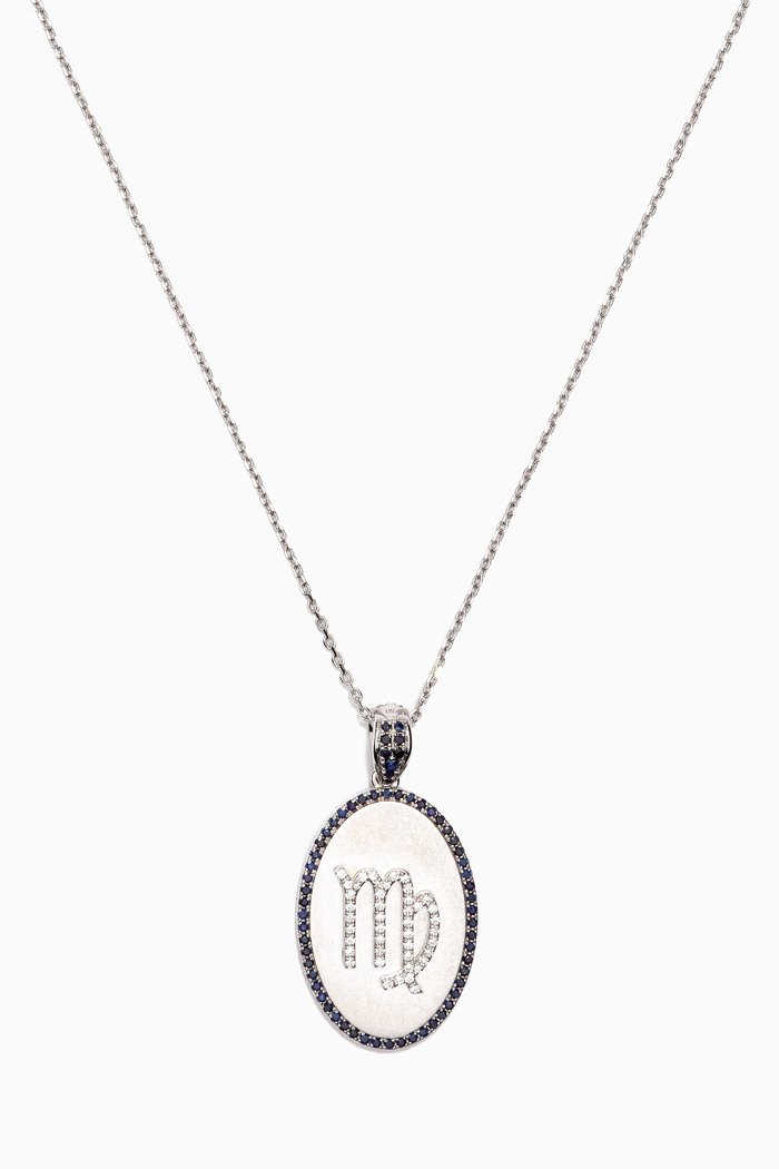 Zodiac Virgo Diamond Necklace in 18kt White Gold