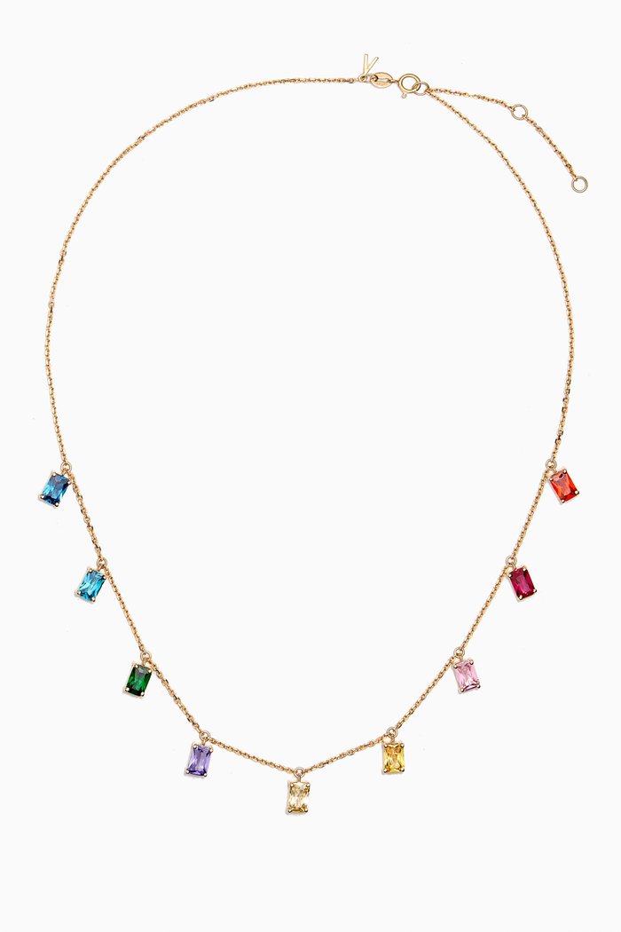 

Rainbow Rock Emerald-cut Necklace in 18kt Gold, Yellow