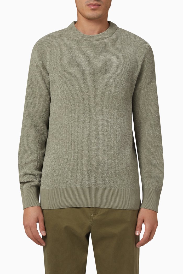

Sweater in Organic Cotton Blend, Green