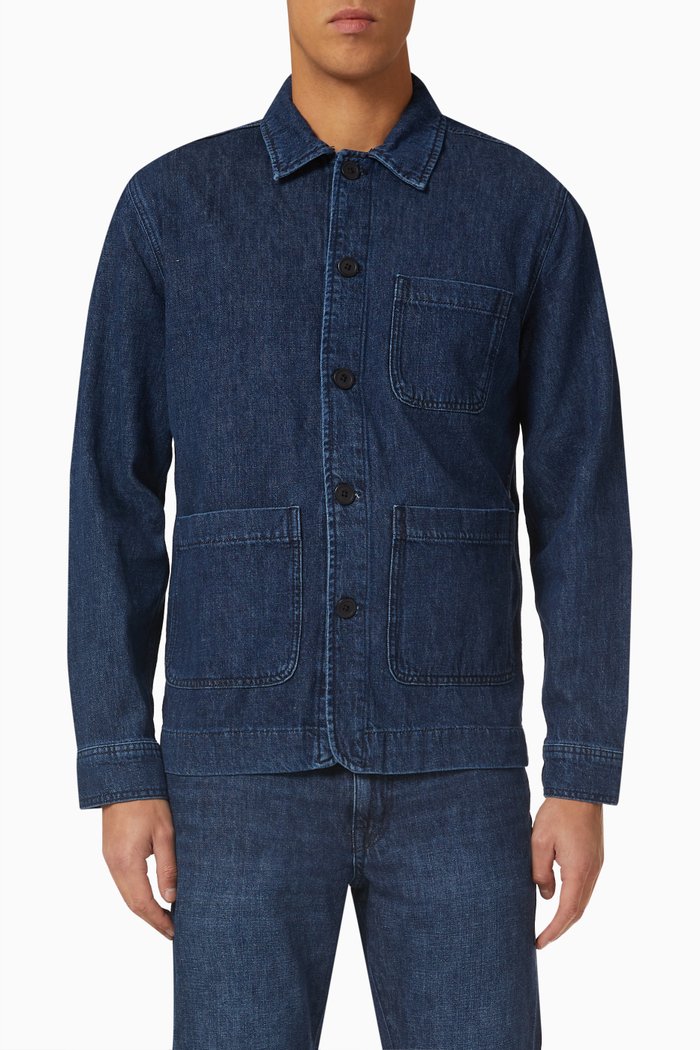 

Hybrid Jacket in Denim, Blue
