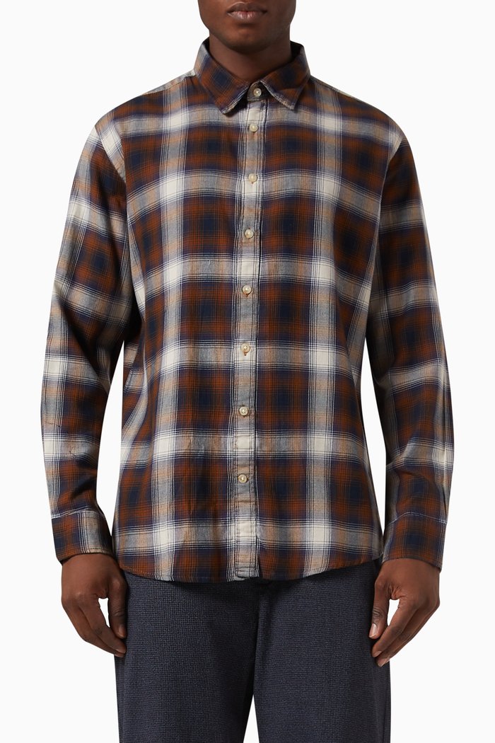

Check Patterned Shirt in Organic Cotton, Multicolour