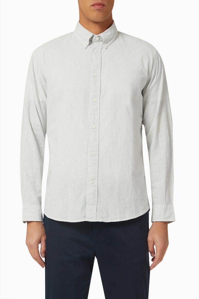 

Slub Shirt in Cotton, Blue