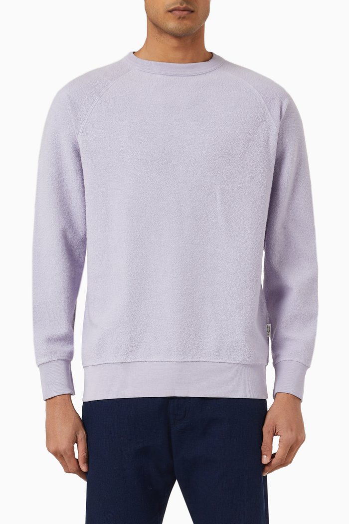

Sweatshirt in Brushed Fleece, Purple