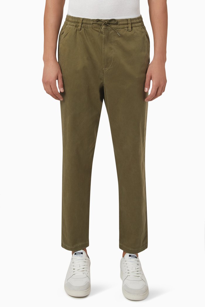 

Tapered Pants in Cotton Blend, Green