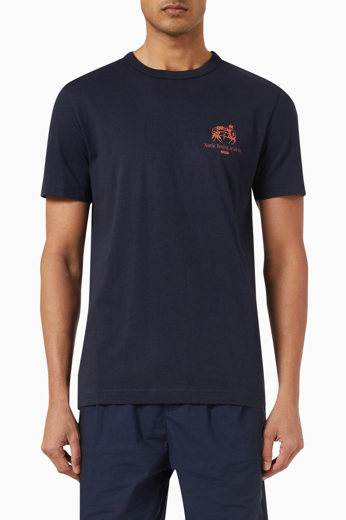 

T-shirt in Cotton Jersey, Blue