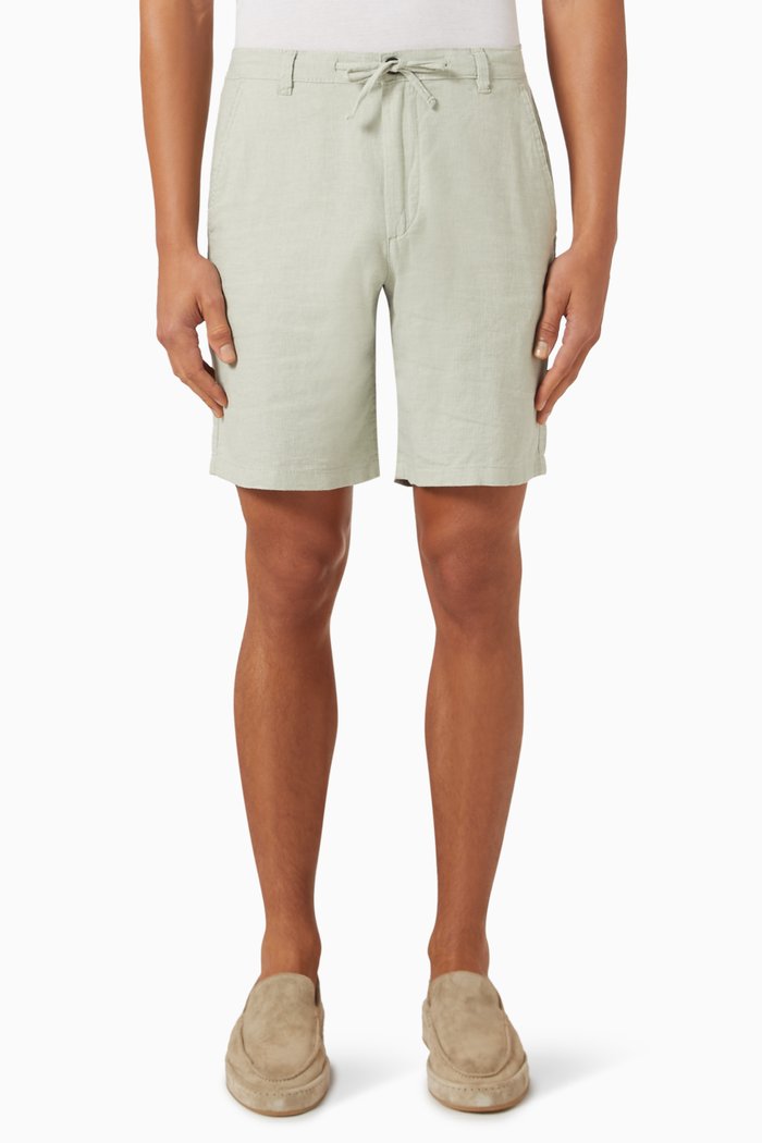 

Comfort Shorts in Cotton-linen Blend, Grey