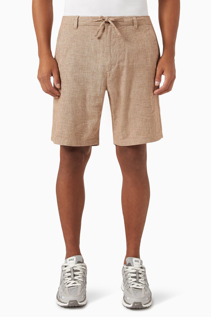 

Brody Comfort Shorts in Linen, Brown