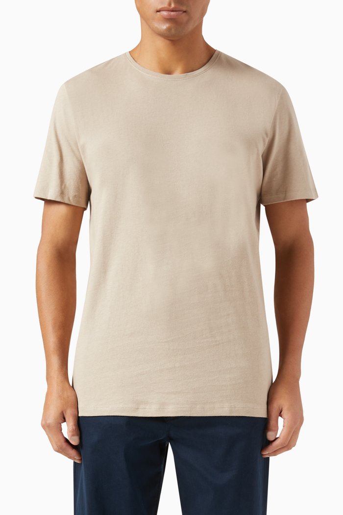

Classic T-shirt in Cotton Linen Blend, Neutral