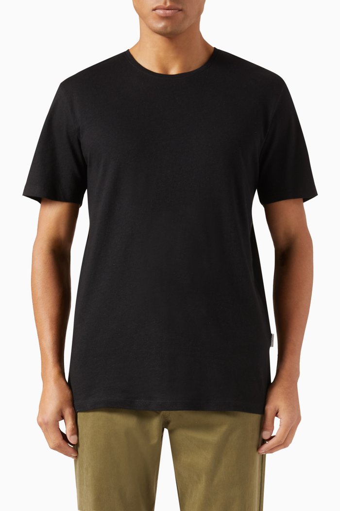 

Classic T-shirt in Cotton Linen Blend, Black