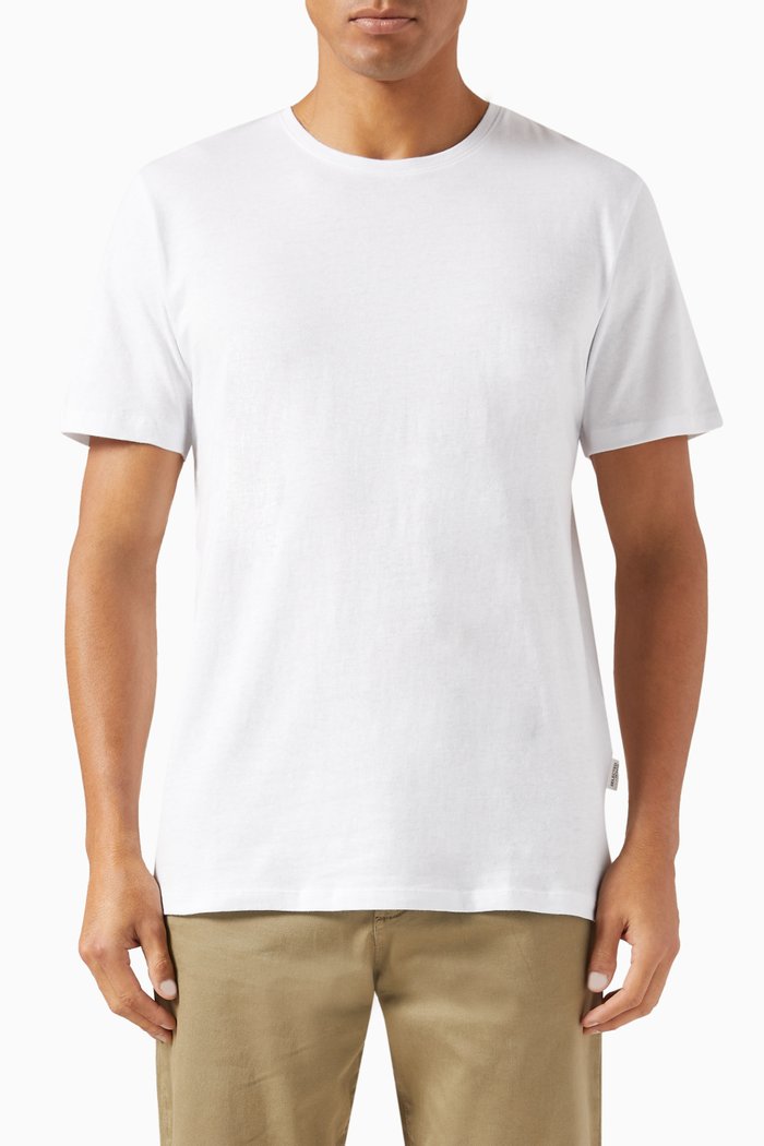 Classic T-shirt in Cotton Linen Blend, White