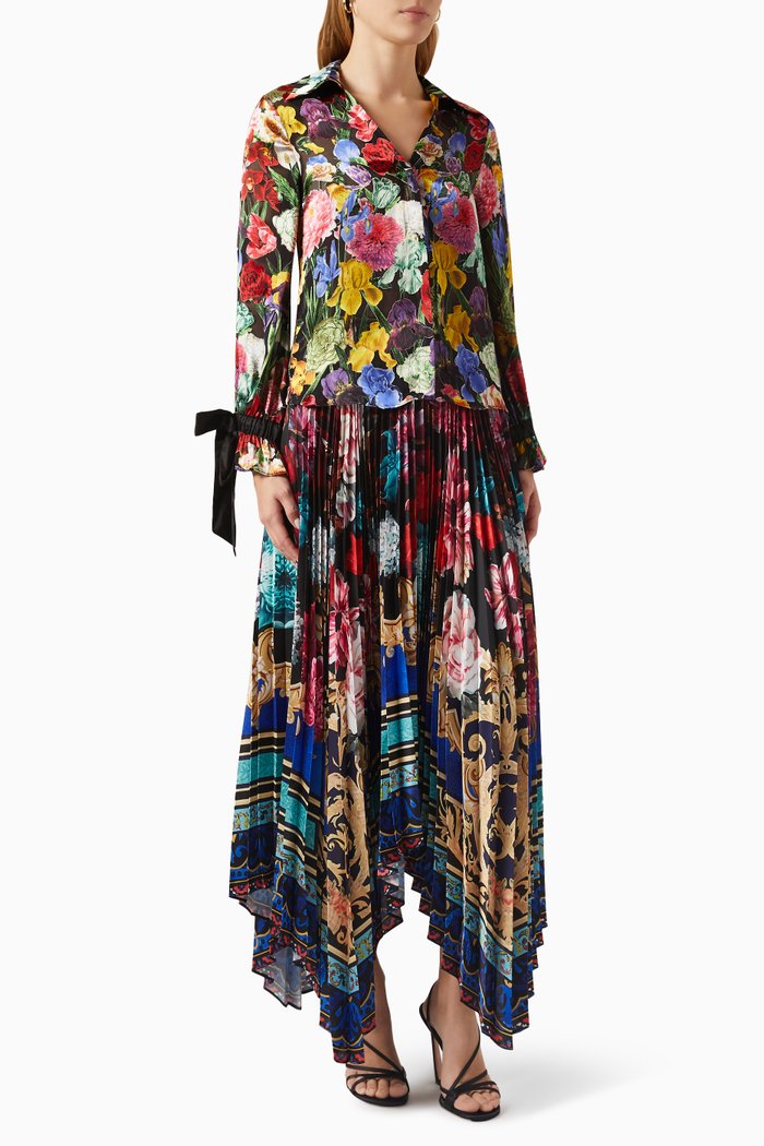 

Randa Floral-print Blouse in Silk-blend, Multicolour