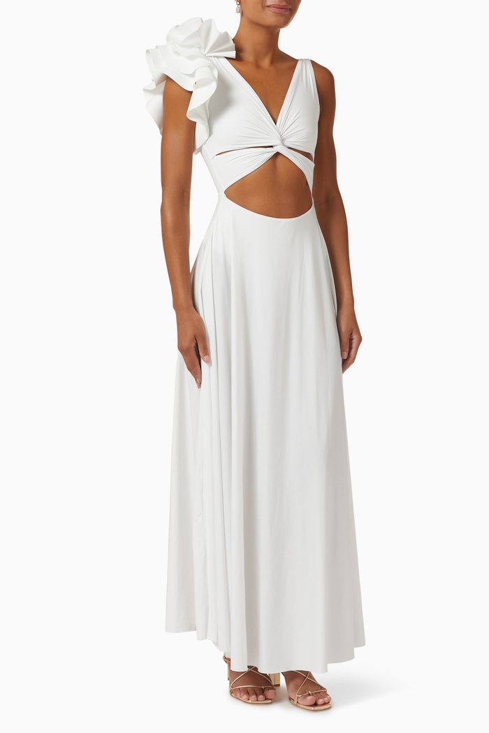 

Blanca Maxi Dress in Stretch-nylon, Neutral