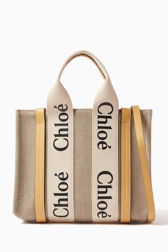 

Small Woody Tote Bag in Canvas, Orange