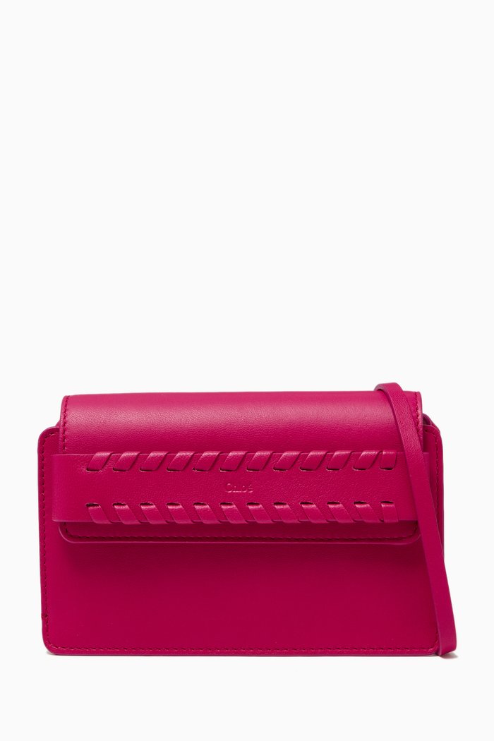 

Mony Phone Pouch in Leather, Pink