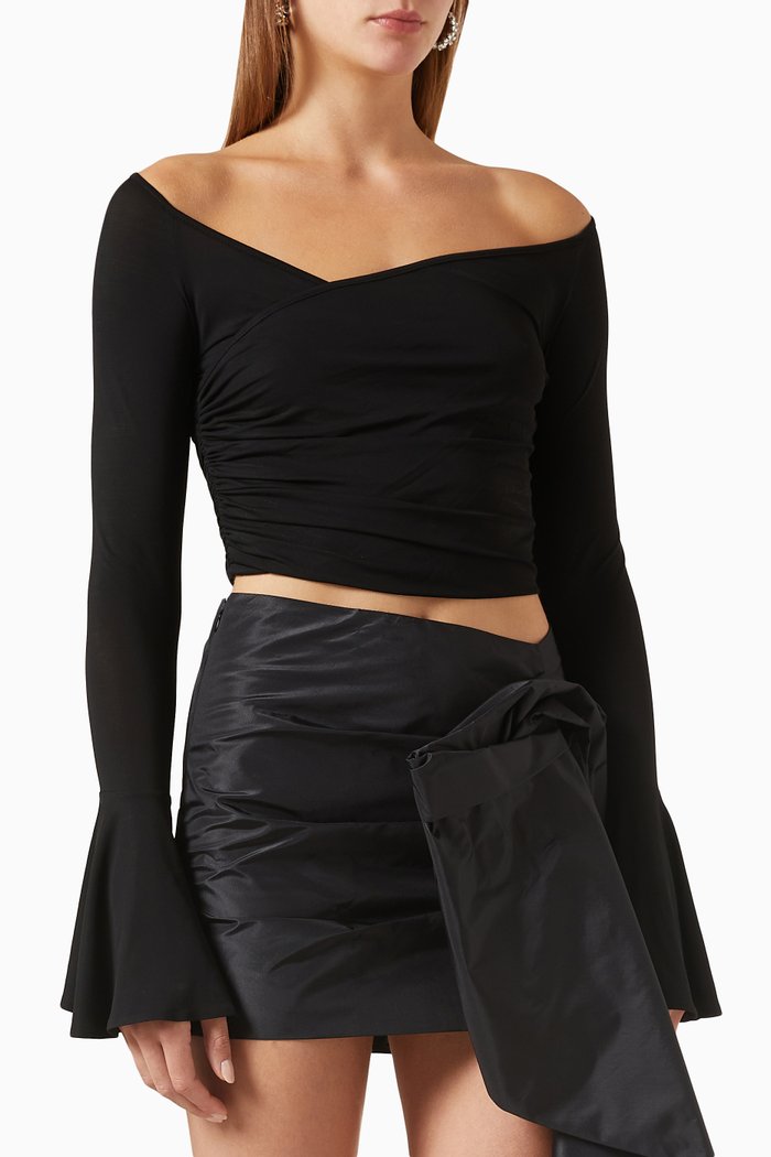 

Ruched Blouse, Black