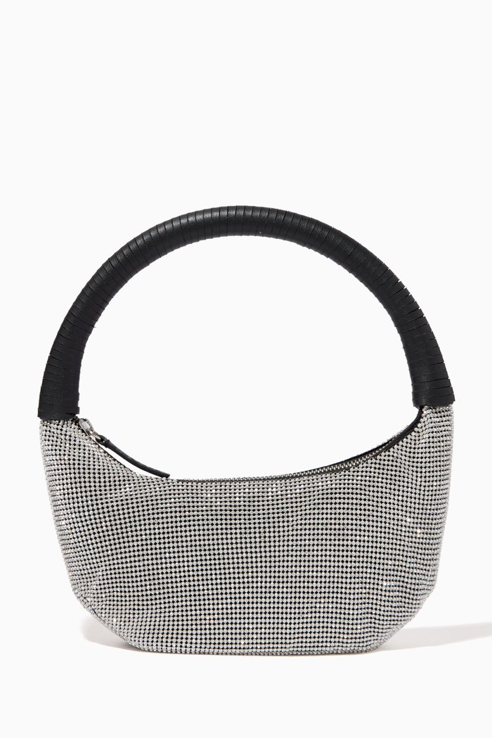 

Pepper Crystal-embellished Top-handle Bag, Black