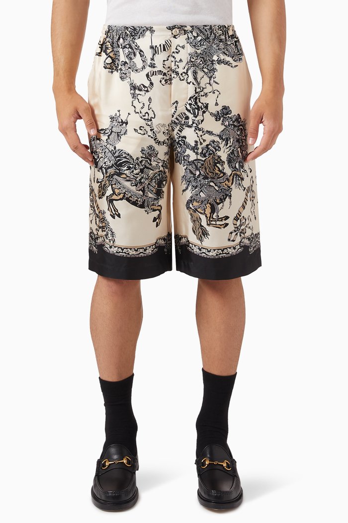 

Soleil Print Shorts in Silk, Multicolour